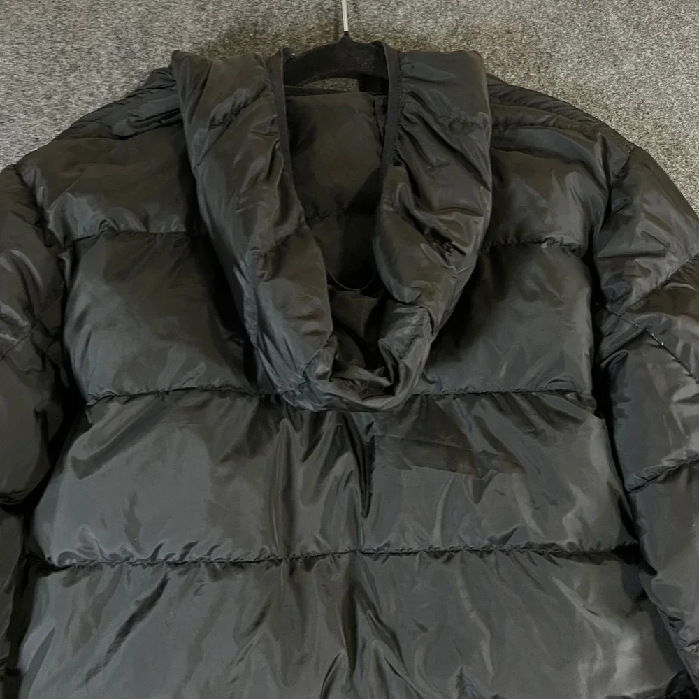 Eddie Bauer Mens Wide Channel Hooded Down Jacket EB650 Black Large Outdoor